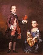 John Wollaston Portrait of Mann Page and his sister Elizabeth oil painting on canvas